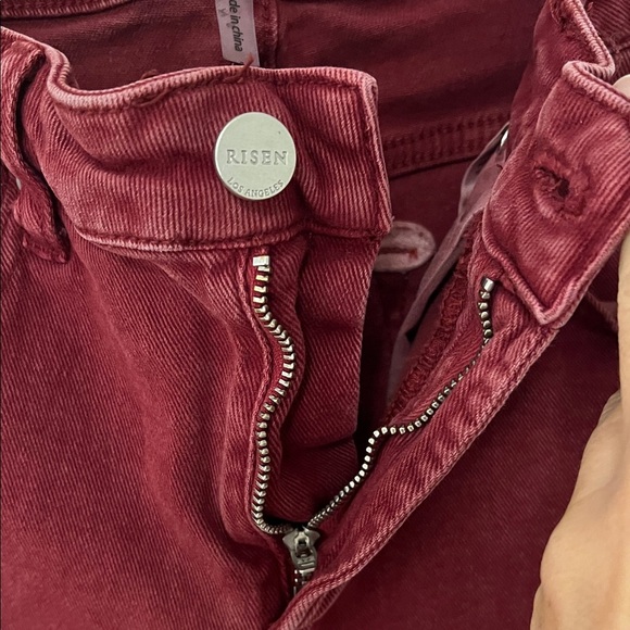 Risen Ankle Jeans in Brick Red Color Size 3/26 - Picture 7 of 8